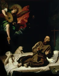 San Francisco consolado por un Ángel Músico